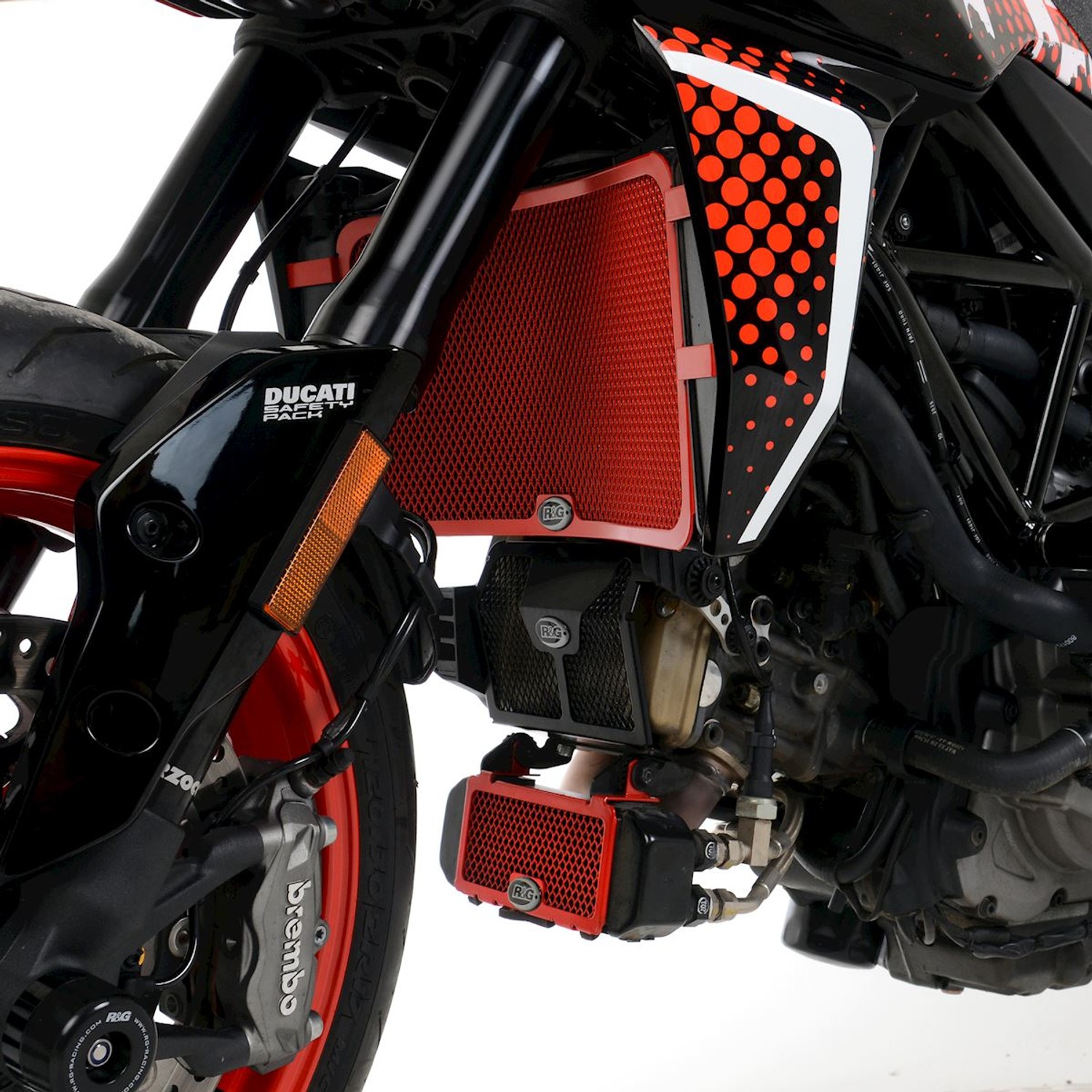 R&G Racing Front Cylinder Head Guard for the Ducati Hypermotard 950 '19-'22 R&G Racing Front Cylinder Head Guard for the Ducati Hypermotard 950 '19-'22